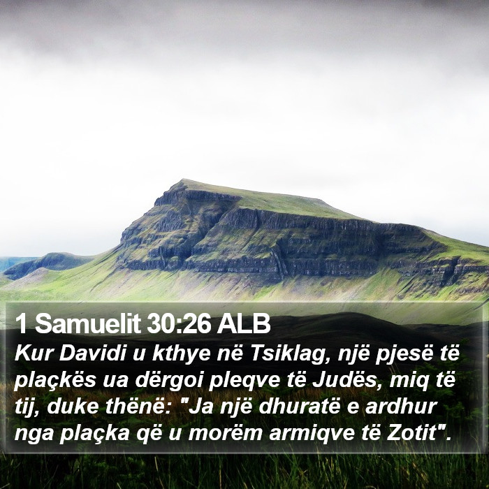 1 Samuelit 30:26 ALB Bible Study