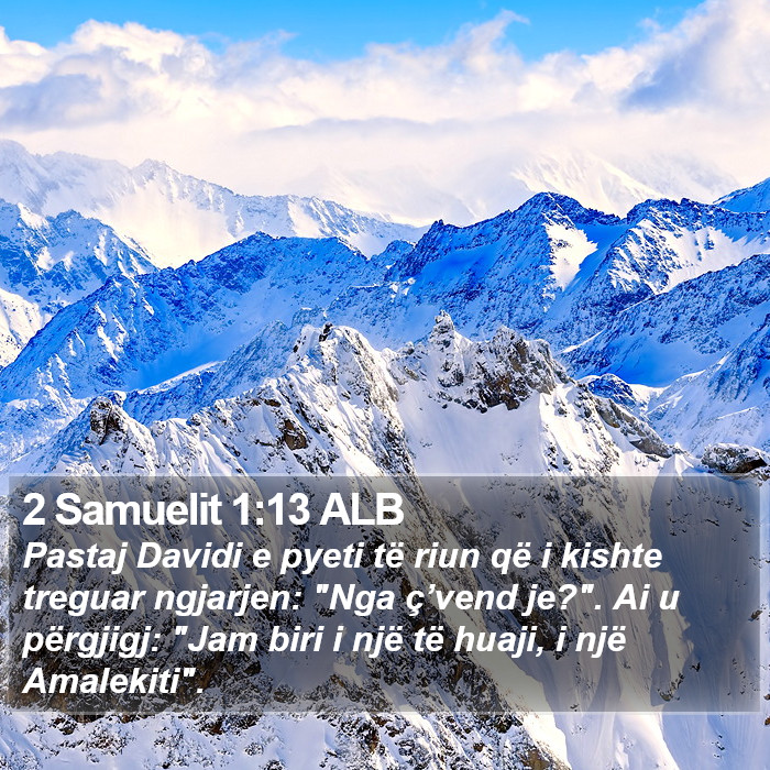 2 Samuelit 1:13 ALB Bible Study