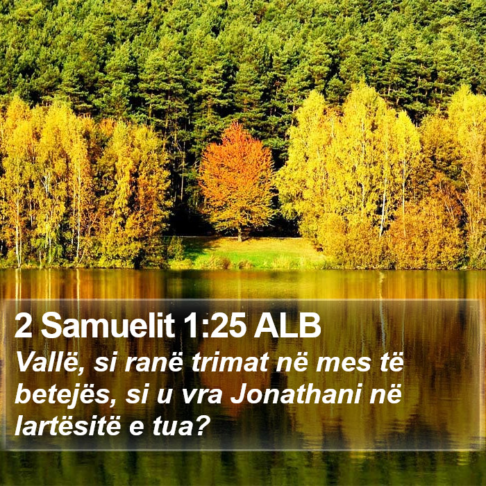 2 Samuelit 1:25 ALB Bible Study