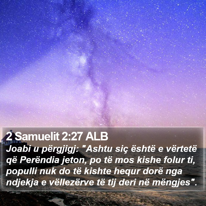 2 Samuelit 2:27 ALB Bible Study