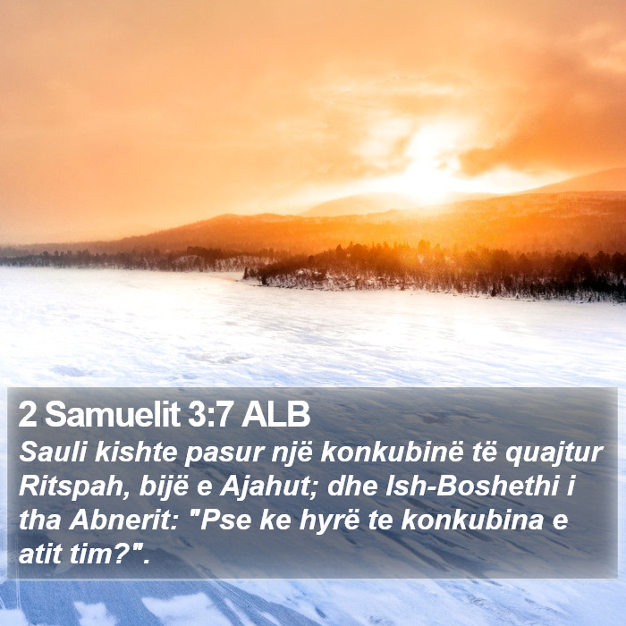 2 Samuelit 3:7 ALB Bible Study