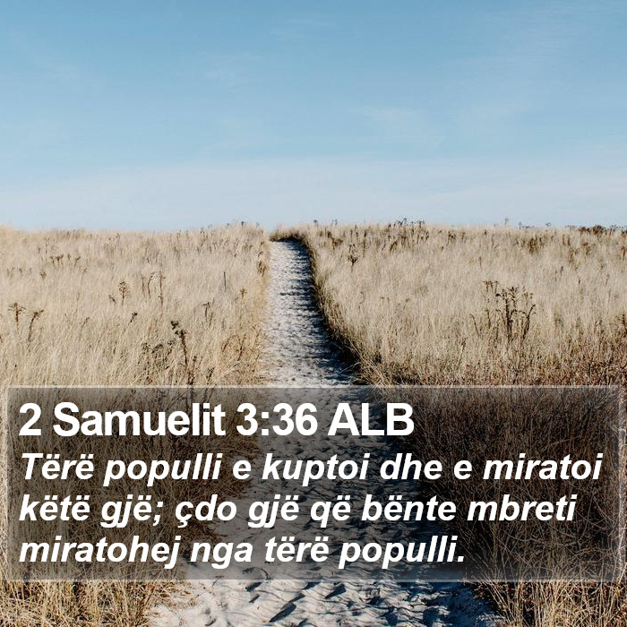 2 Samuelit 3:36 ALB Bible Study