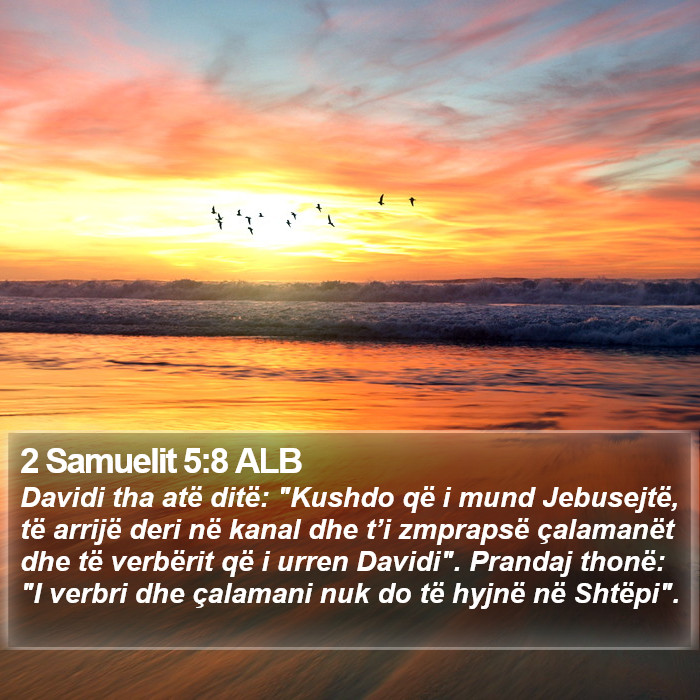 2 Samuelit 5:8 ALB Bible Study