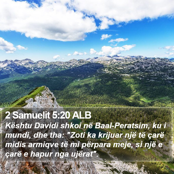 2 Samuelit 5:20 ALB Bible Study