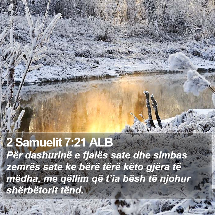 2 Samuelit 7:21 ALB Bible Study