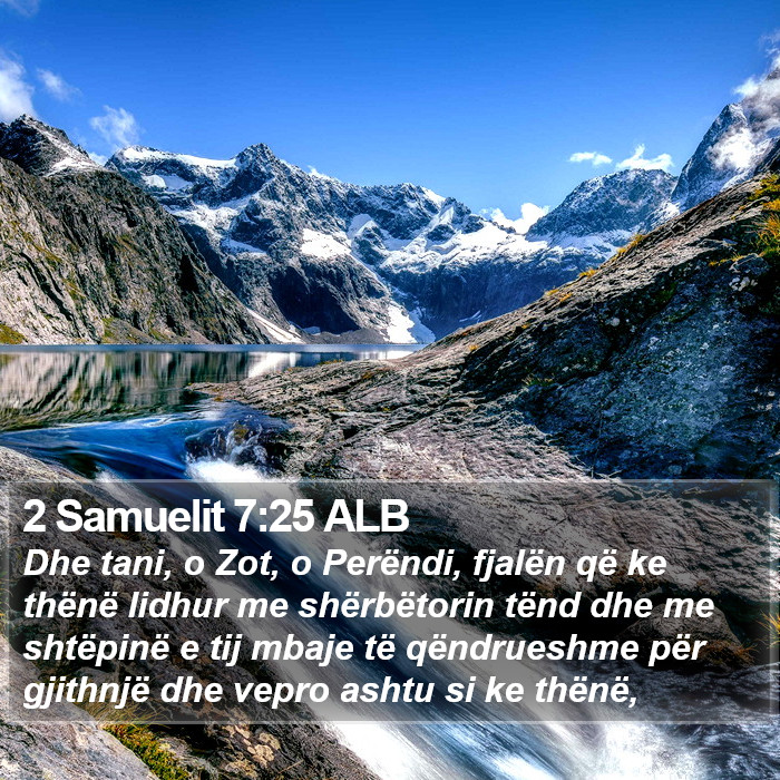 2 Samuelit 7:25 ALB Bible Study