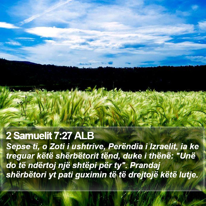 2 Samuelit 7:27 ALB Bible Study