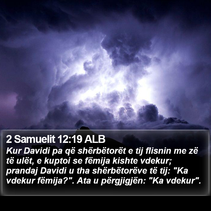 2 Samuelit 12:19 ALB Bible Study