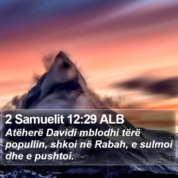 2 Samuelit 12:29 ALB Bible Study