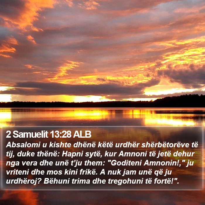 2 Samuelit 13:28 ALB Bible Study