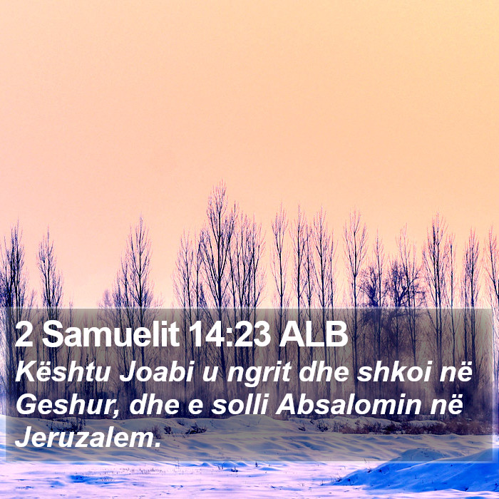 2 Samuelit 14:23 ALB Bible Study
