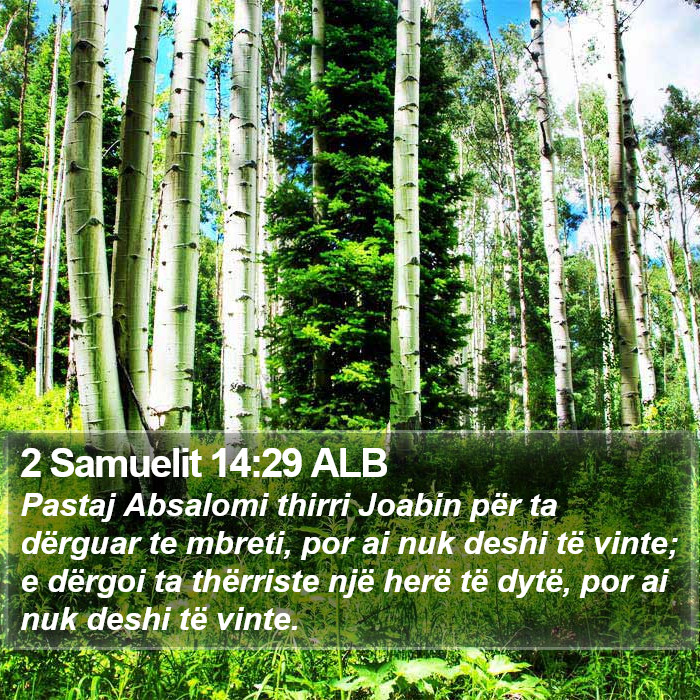 2 Samuelit 14:29 ALB Bible Study