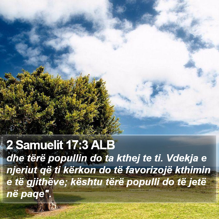 2 Samuelit 17:3 ALB Bible Study