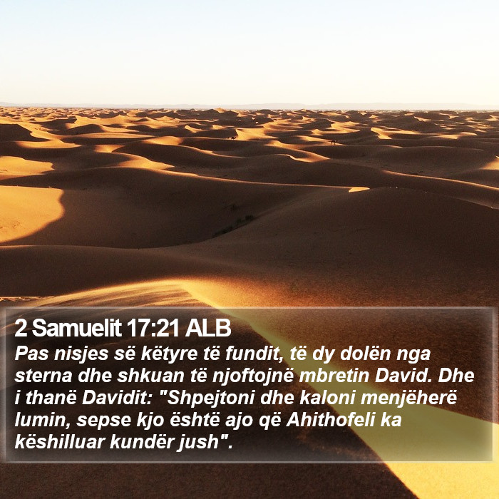 2 Samuelit 17:21 ALB Bible Study