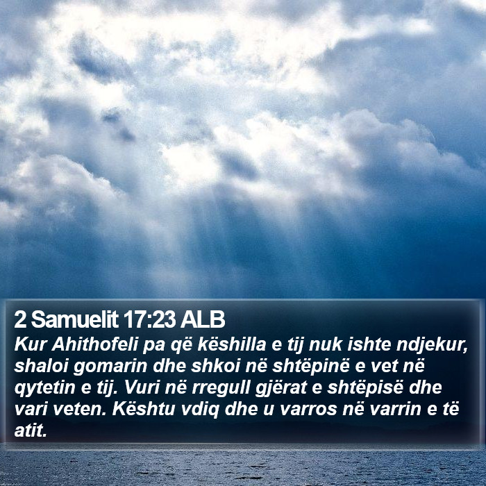 2 Samuelit 17:23 ALB Bible Study