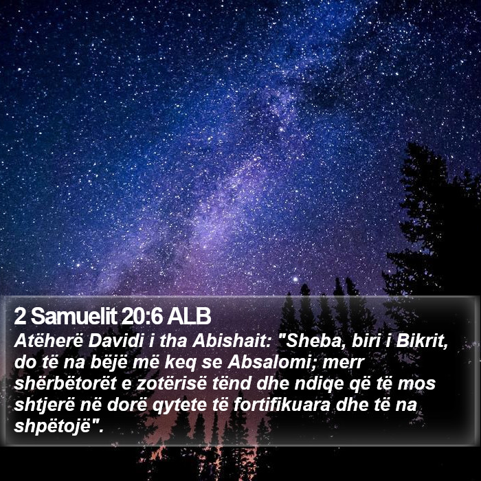2 Samuelit 20:6 ALB Bible Study