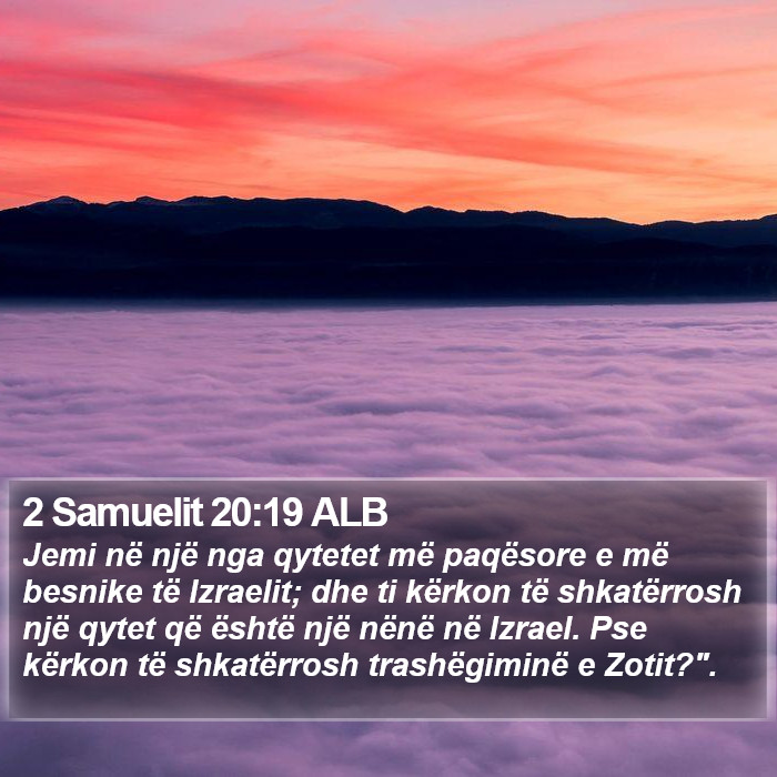 2 Samuelit 20:19 ALB Bible Study