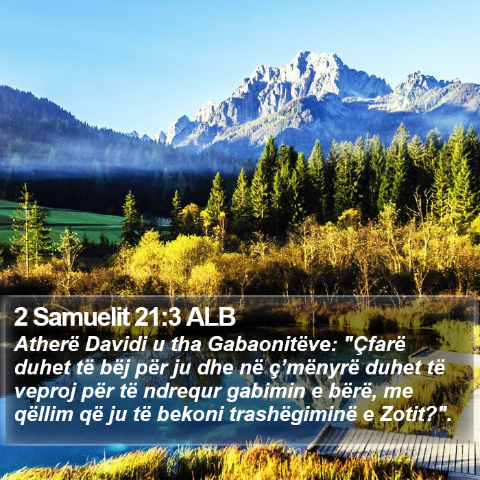 2 Samuelit 21:3 ALB Bible Study