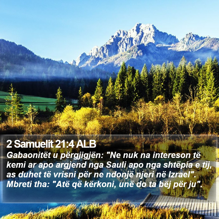 2 Samuelit 21:4 ALB Bible Study
