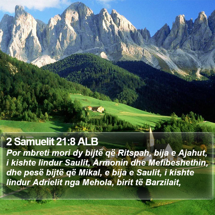 2 Samuelit 21:8 ALB Bible Study
