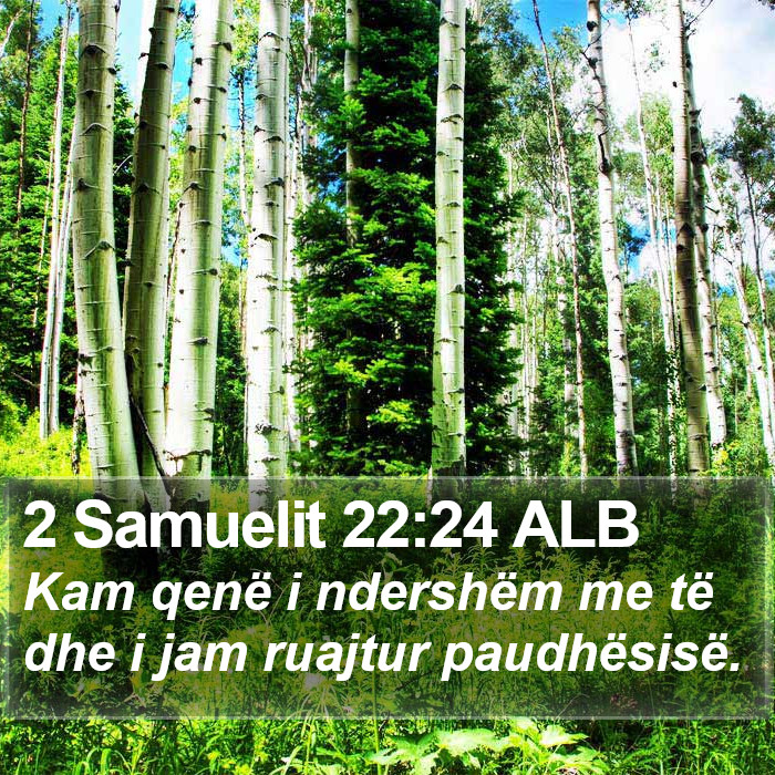 2 Samuelit 22:24 ALB Bible Study