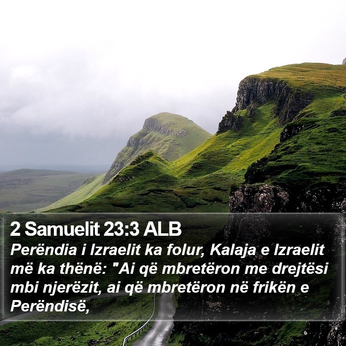 2 Samuelit 23:3 ALB Bible Study
