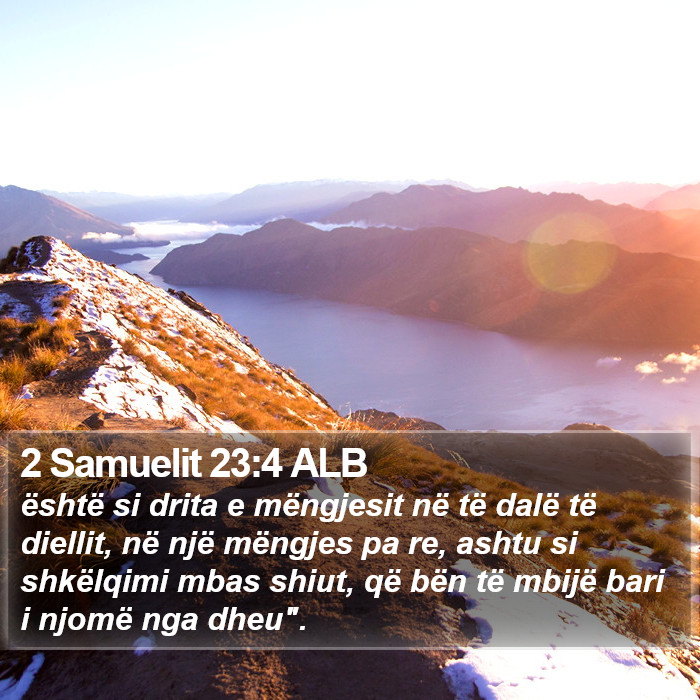 2 Samuelit 23:4 ALB Bible Study