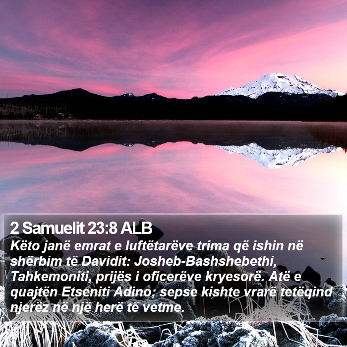 2 Samuelit 23:8 ALB Bible Study