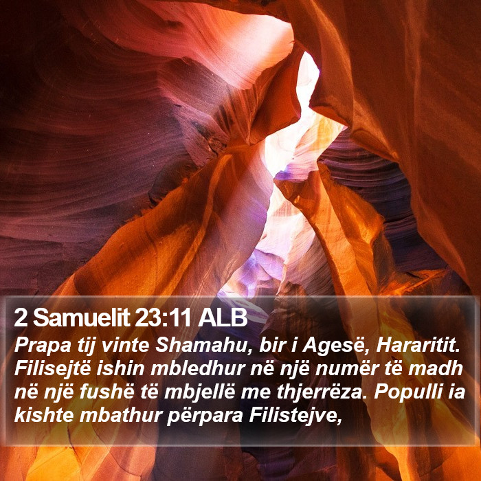 2 Samuelit 23:11 ALB Bible Study
