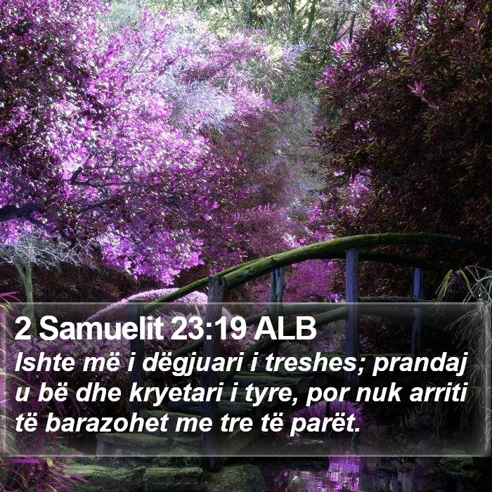 2 Samuelit 23:19 ALB Bible Study