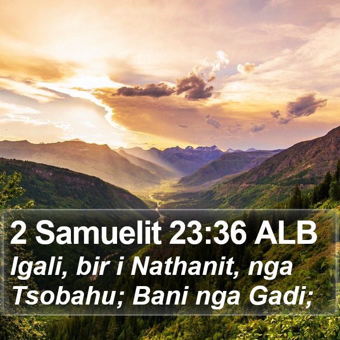 2 Samuelit 23:36 ALB Bible Study