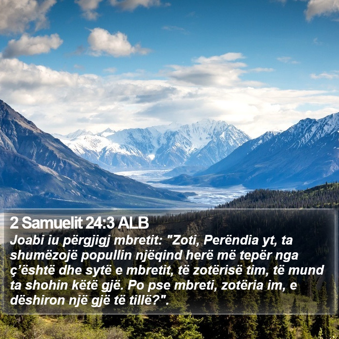 2 Samuelit 24:3 ALB Bible Study