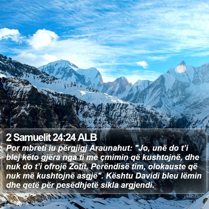 2 Samuelit 24:24 ALB Bible Study