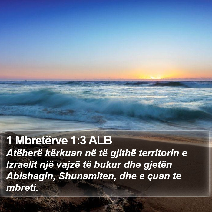 1 Mbretërve 1:3 ALB Bible Study