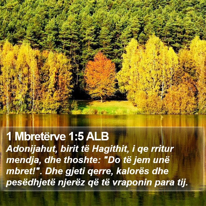 1 Mbretërve 1:5 ALB Bible Study