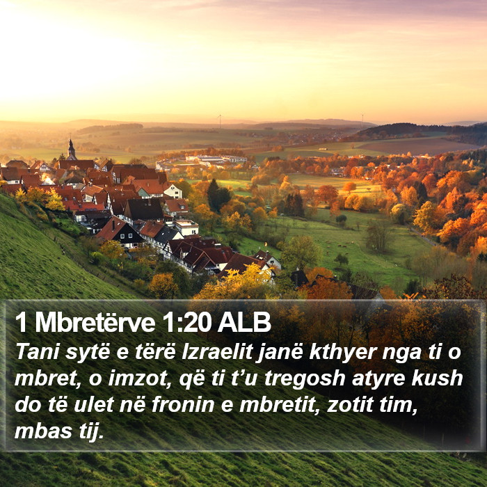 1 Mbretërve 1:20 ALB Bible Study