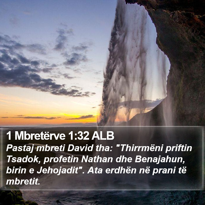 1 Mbretërve 1:32 ALB Bible Study