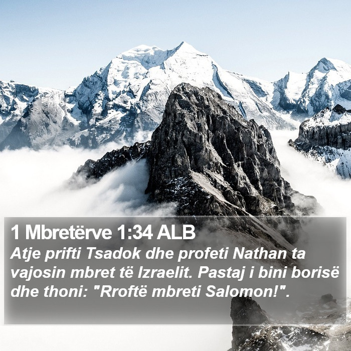 1 Mbretërve 1:34 ALB Bible Study