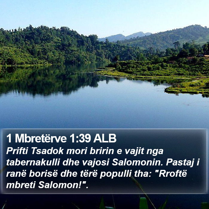 1 Mbretërve 1:39 ALB Bible Study