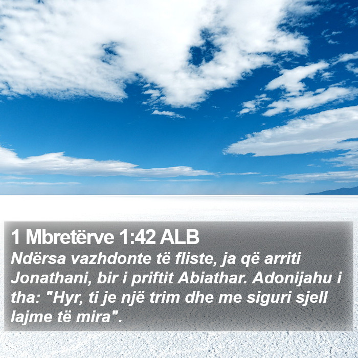 1 Mbretërve 1:42 ALB Bible Study