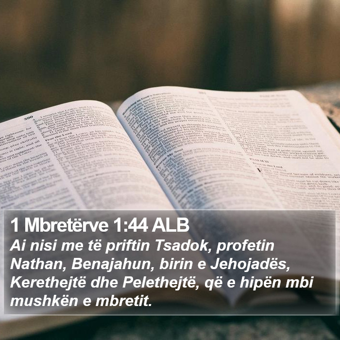 1 Mbretërve 1:44 ALB Bible Study