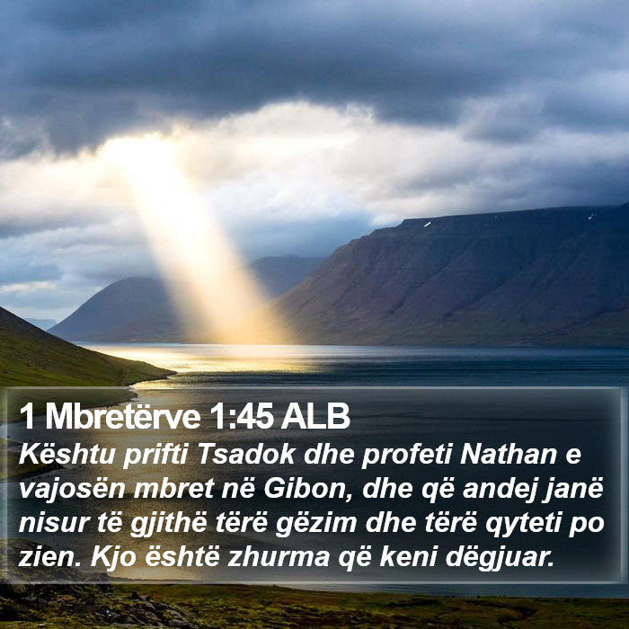 1 Mbretërve 1:45 ALB Bible Study