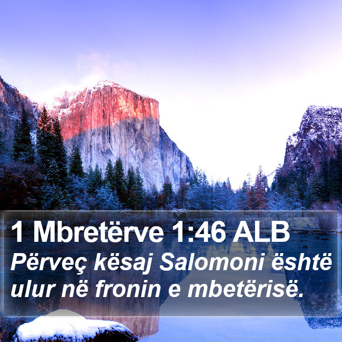 1 Mbretërve 1:46 ALB Bible Study