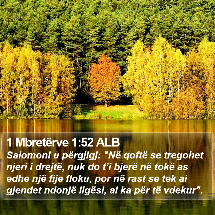 1 Mbretërve 1:52 ALB Bible Study