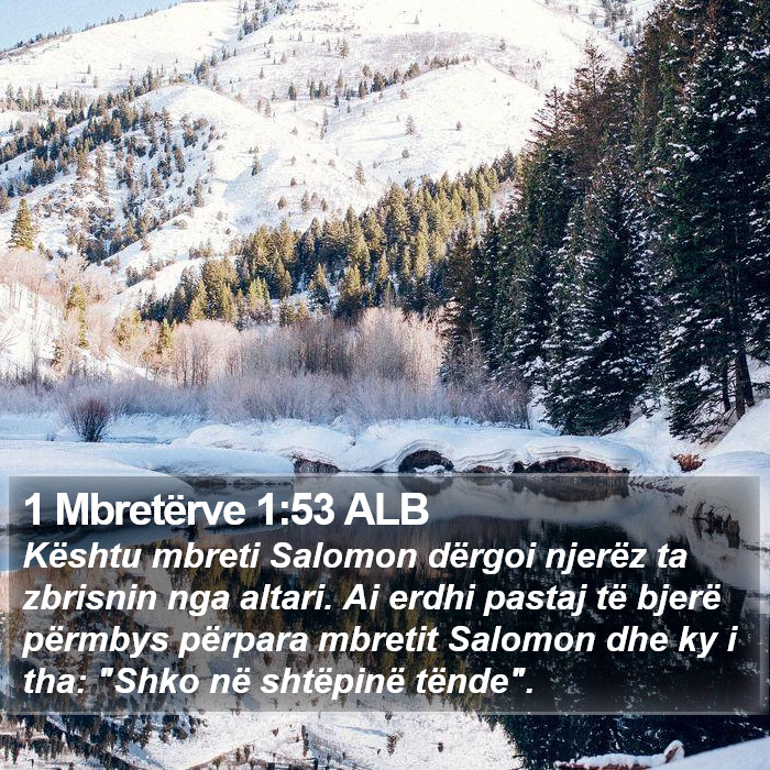 1 Mbretërve 1:53 ALB Bible Study