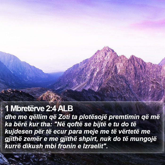 1 Mbretërve 2:4 ALB Bible Study