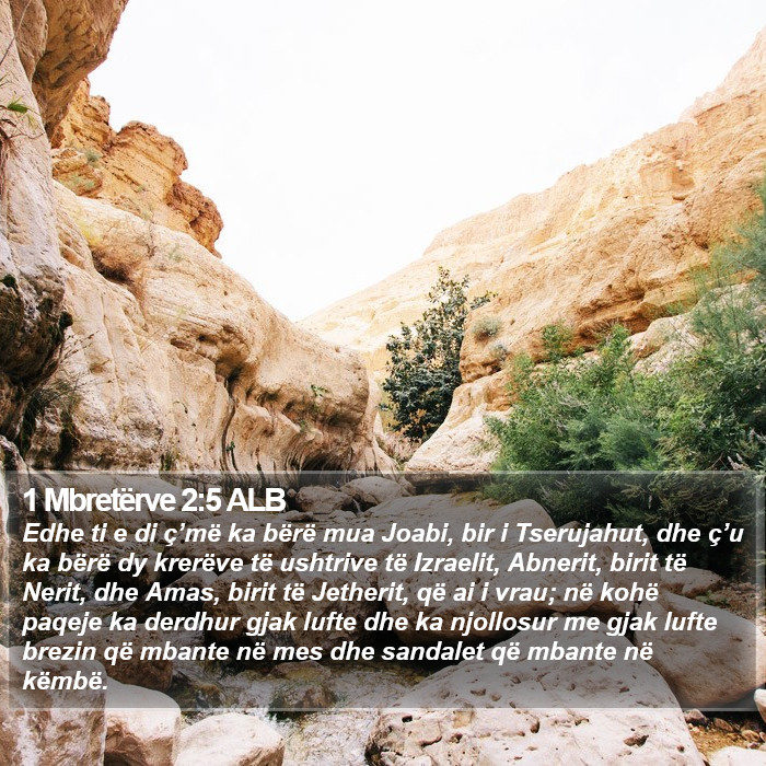 1 Mbretërve 2:5 ALB Bible Study