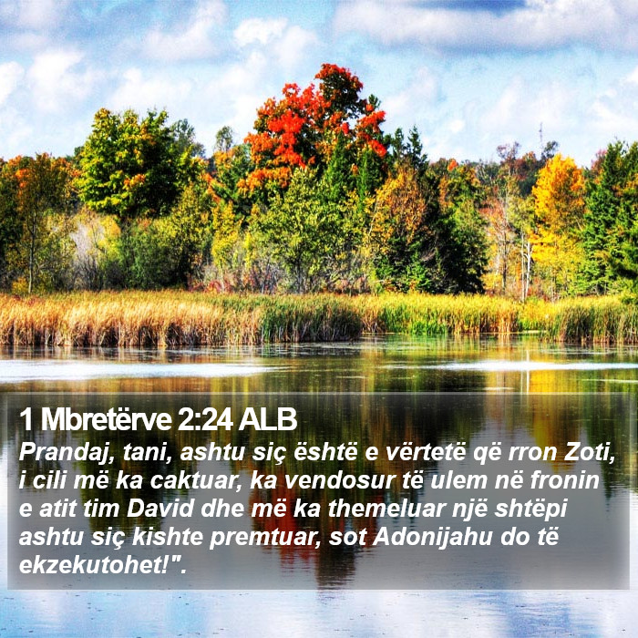 1 Mbretërve 2:24 ALB Bible Study