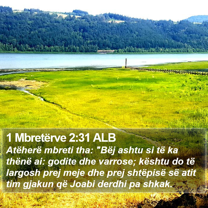 1 Mbretërve 2:31 ALB Bible Study