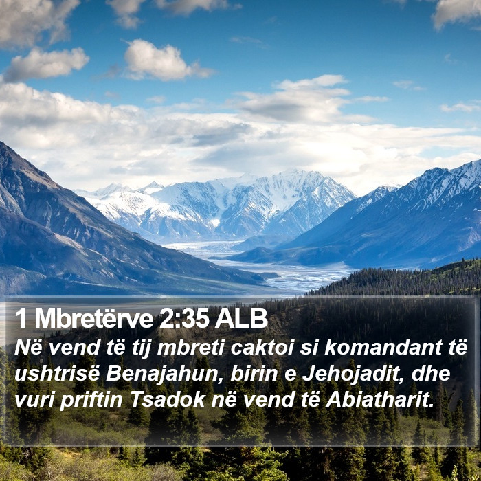 1 Mbretërve 2:35 ALB Bible Study